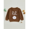 thumbnail image 2 of SUNSIOM Baby Knit Sweaters Long Sleeve Round Neck Cartoon Embroidery Pullover Infant Fall Tops, 2 of 7