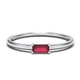 thumbnail image 1 of East-West Stackable Baguette Birthstone Ring - Garnet (January), 1 of 5