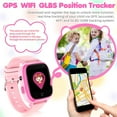 thumbnail image 3 of SHANNA 4G Kids Smartwatch With GPS Tracker, Smart Watch Phone for Boys Girls Aged 3-12 with Call, SOS, Games, Camera, Alarm, Video, Music Player, Christmas Gift for Kids, Pink, 3 of 9