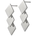 thumbnail image 2 of Chisel Stainless Steel Polished Squares Post Dangle Earrings - 36.9mm, 2 of 6