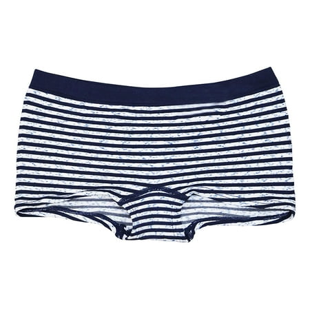 

Jenni by Jennifer Moore Seamless Striped Space Dye Boyshort Panty Navy Blue XXL
