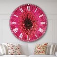 thumbnail image 2 of Designart 'Macro Photo of Gerbera Flower ' Modern wall clock, 2 of 6