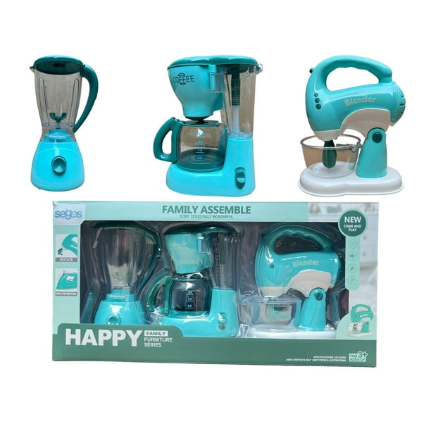 Juego de Electrodomésticos de Cocinita Segos Licuadora Cafetera Batidora