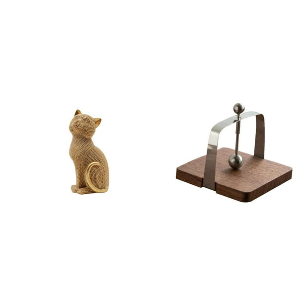 Figura de escritorio,Estatua de gato,linda decoración para estante o escritorio,Figuras decorativas creativas para la oficina y el hogar,Soporte para papel,Soporte para servilletas de