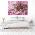 thumbnail image 4 of Mudket Framed Pink Leopard with Roses & Pearls Canvas Wall Art, Glam Leopard Print Room Decor for Women Bedroom, Animal Wall Art, Ready to Hang - 12"L x 8"W, 4 of 10