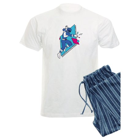 

CafePress - Power Rangers Blue Ranger Punching - Men s Light Pajamas