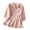 Pink, variant on HOMBOM Womens 3/4 Sleeve Shirts Beige Cotton Linen Summer Soft Button down Floral Blouse for Young Women