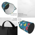 thumbnail image 4 of Balery Transportations With Cute Animals Round Laundry Basket with Handles Waterproof Freestanding Laundry Hamper for Clothes Toys in the Dorm and Family-Small, 4 of 8