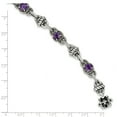 thumbnail image 2 of Sterling Silver Sterling Silver Amethyst Bracelet, 2 of 5