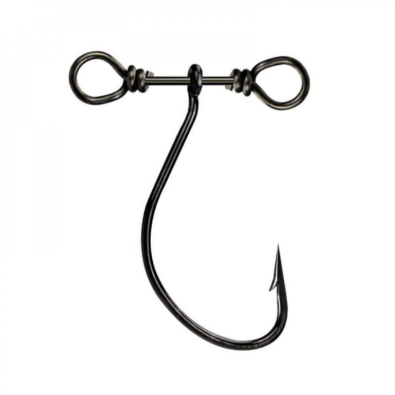 10/20Pcs Balance Single Hook 2.5cm0.4g Black Nickel Crank Hook Self-belt  Double Hole Rotation Pairing Asia Soft Bait Wholesale 