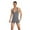 Grey, variant on Men's Bodysuit Sliding Fitness Shapewear - Sleeveless, Round Neck, Cotton/Spandex Blend, Wrestling/Sport Support - S-XL Sizes