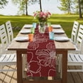 thumbnail image 4 of Table Runners 72 Inches Long Dress Scarves, Red Flowers Farmhouse Kitchen/Dining Table Runner, Coffee Tablerunners, Spring Floral Botanical Modern Art 18x72 Inch, 4 of 9