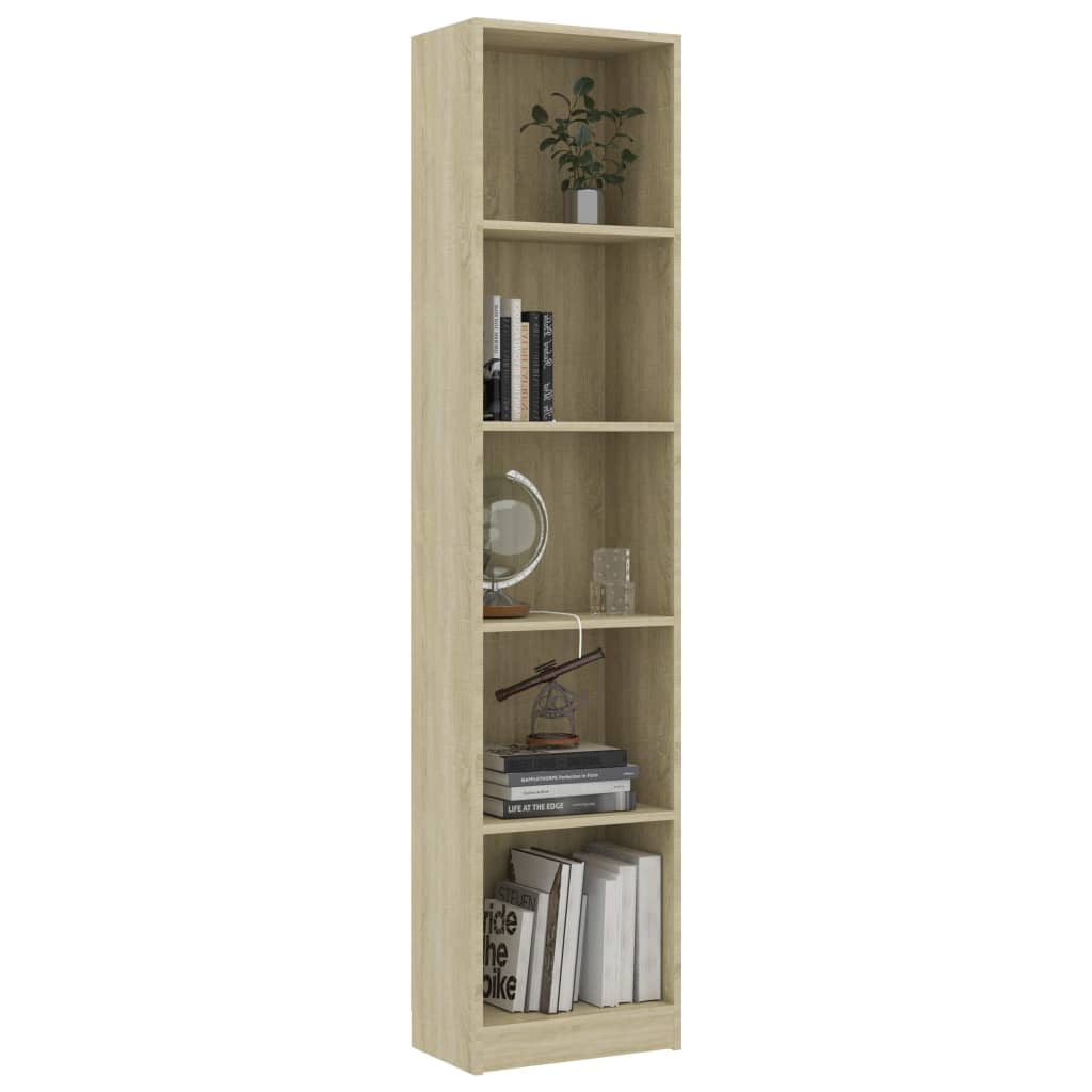 Kepooman Modern 5-layer Side Corner Storage Cabinet, Book Cabinet for Bedroom, Floor Cabinet for Living Room, Wood White Kepooman Modern 5-layer Side Corner Storage Cabinet, Book Cabinet for Bedroom, Floor Cabinet for Living Room, Wood White