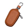 thumbnail image 1 of Kenally Estuche de transporte para almacenamiento de llaves de coche, funda de cuero, Protector de bolsillo reutilizable para automóvil, funda Automoción decorativa y accesorios Marrón, 1 of 6