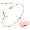 thumbnail image 3 of Pulsera Abierta Femenina De 3 Colores, Pulsera Chapada En Cobre, Brazalete Con Decoración De Luna Y Estrella Para Varias Ocasiones, 3 of 7