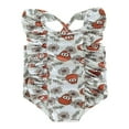 thumbnail image 1 of PENGXIANG Baby Girl Summer Swimsuit Sleeveless U Neck Cow Print Ruffle Bathing Suit, 1 of 5