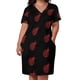 thumbnail image 3 of Red Glitter Lucky Loose Pocket Dress evening dresses ladies dresses for woman, 3 of 7