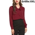 thumbnail image 1 of 1pcs-Camisa de gasa de manga larga con cuello en V-rojo-L, 1 of 5