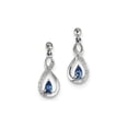thumbnail image 2 of 2/5 Carat (Ctw) Tanzanite Infinity Drop Earrings in Sterling Silver for Women, 2 of 4