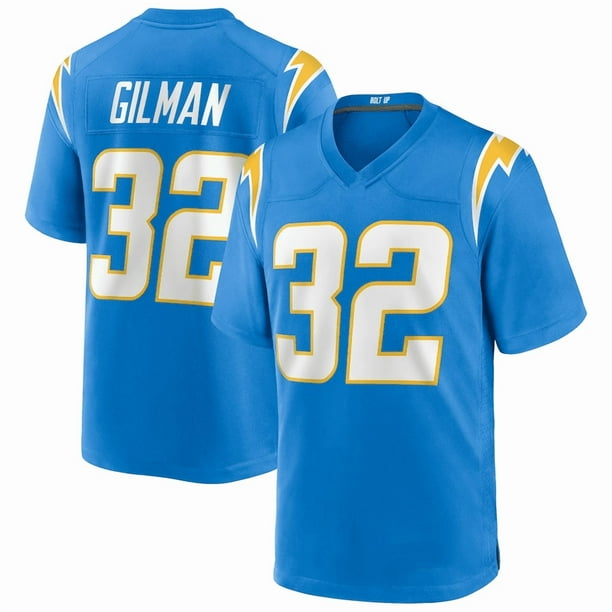 Camiseta de fútbol americano azul Alohi Gilman #32 de para hombre (talla 3XL)