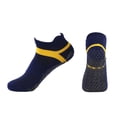 thumbnail image 2 of Running Socks Men Womens Yoga Ankle Socks, Comfortable Breathable Grippy Socks for Pilates Dance Navy One Size, 2 of 2