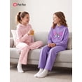 thumbnail image 4 of PatPat Kids Clothes 2 Piece Hoodie Outfit Set Butterfly Graphic Sweatshirt Pants Purple 6-7Y, 4 of 12