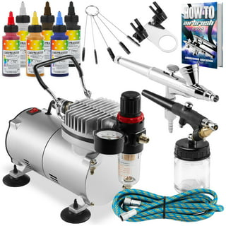  Master Airbrush Cake Decorating Airbrushing System Kit with a  Set of 12 Chefmaster Food Colors, Gravity Feed Dual-Action Airbrush, Air  Compressor, and How-to-Airbrush ARC Link Card : Arts, Crafts & Sewing