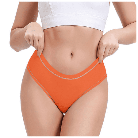 Meiodtion Underwear for Women Leakproof High Waist Briefs Panties Elastic Flat Seams Stretchable Panty Red XS