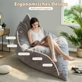 thumbnail image 2 of MAXYOYO Giant Fur Bean Bag Chair for Adult, Round Soft Fluffy BeanBag with Machine Washable Cover,Grey,Square,queen, 2 of 7