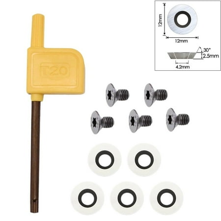

5pcs Ci3 12x2.5mm Round Carbide Inserts Cutters Blades Fit For DIY Lathe Wood