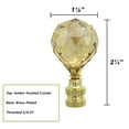 thumbnail image 6 of Aspen Creative 24007-32, Amber Faceted Crystal Lamp Finial in Brass Plated Finish, 2 1/4" Tall, 2 Pack, 6 of 6