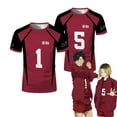 thumbnail image 2 of Anime Haikyuu Nekoma Jersey Uniform T-shirt Kozume Tetsurou Kuroo Cosplay Costume High School Volleyball Club Men Sportswear Tee, 2 of 22