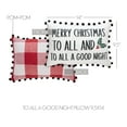 thumbnail image 3 of VHC Brands Holiday Christmas Decorations Annie Red Check to All A Good Night Pillow 9.5x14, 3 of 4