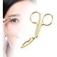 thumbnail image 2 of Scissors Handle Eyebrow Tweezers Hair Remover ComfortableMakeup Tools Hair Removal Trimmer Clipper, Aureate, 2 of 5