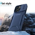 thumbnail image 5 of Allytechgroup iPhone 15 Pro Max Case with Screen Protector, Rugged Hybrid TPU PC Back Hard Shell Cover Anti-Scratch Sliding Camera Lens Protector Phone Case for Apple iPhone 15 Pro Max, Blue, 5 of 6