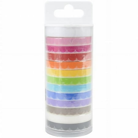 UPC: 0842715048003 | Doodlebug MONOWT-4800 Monochromatic Washi Tape 8 mm. 12 Yards 1 – Scallop