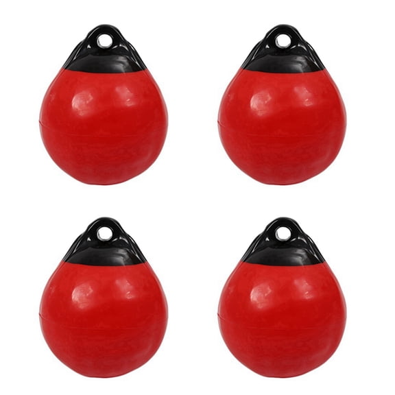 4X Heavy Duty PVC Boat Ball Round Anchor Buoy Dock Bumper Ball Inflatable Protection Marine Mooring Buoy Red