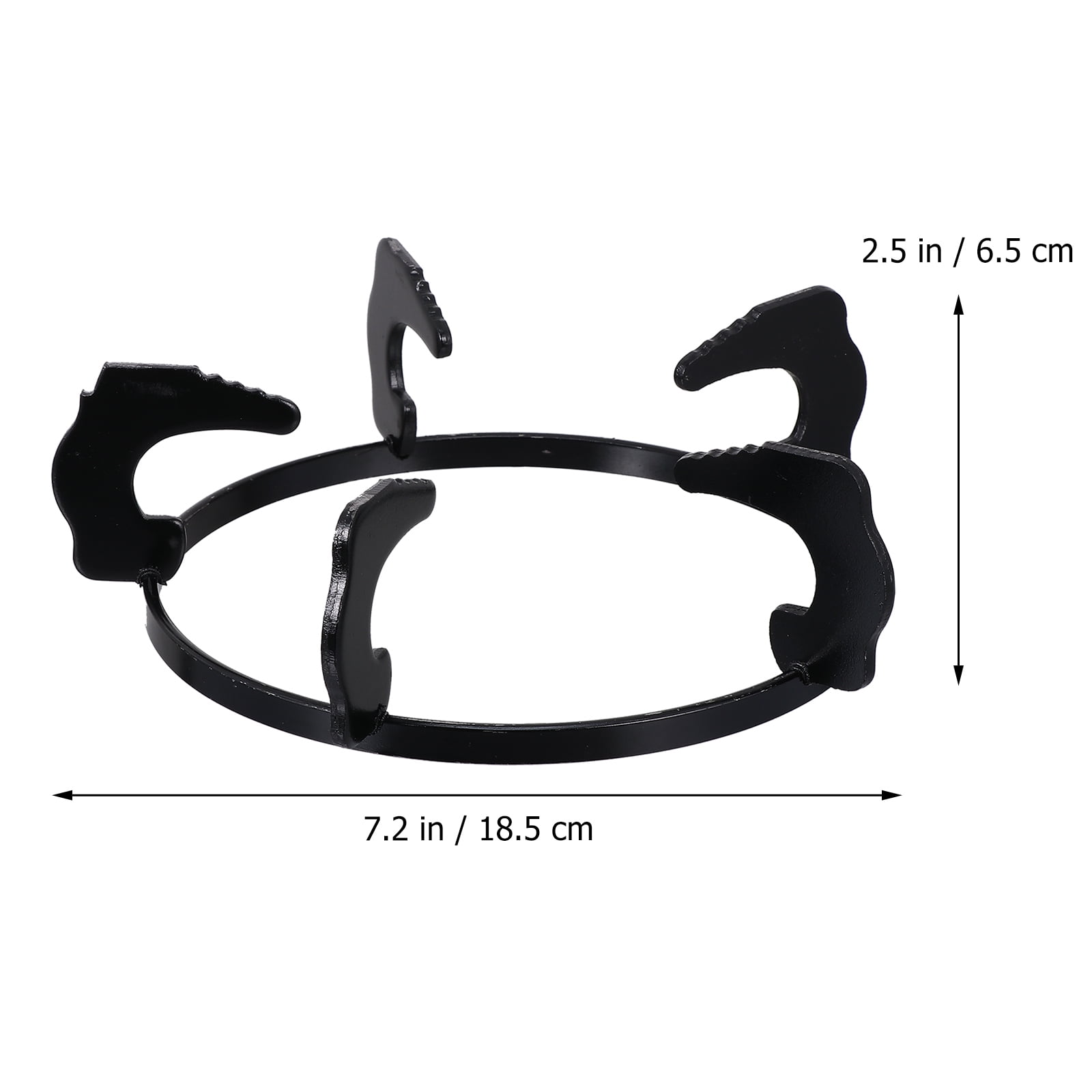 SEWOART 2Pcs Gas Stove Brackets Black Kitchen Stove Accessories with Beveling Stair Design
