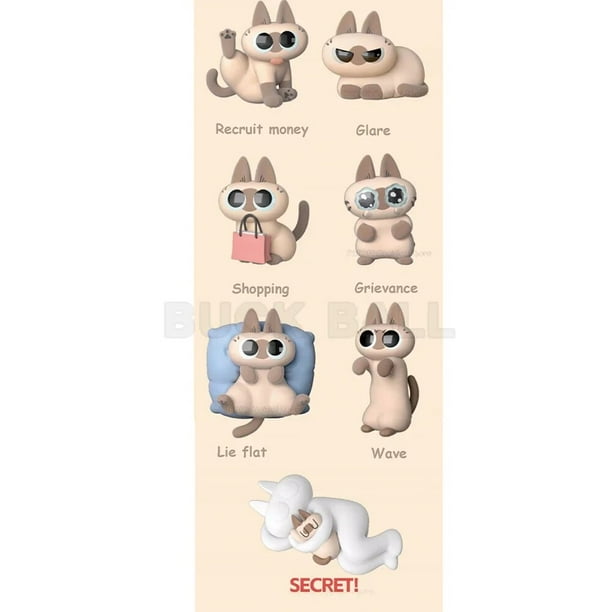 Azuki Can Blind Box Azukisan'S Daily Life 2ª serie caja misteriosa lindo gato siamés muñeca de caja sorpresa figuras niños regalos de navidad