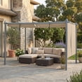 thumbnail image 3 of Aoodor 4.8x6 FT Aluminum Pergola Roller Shade - Cordless Gazebo Curtain, 2-Pack for Outdoor Pergola or Gazebo, Brown, 3 of 8