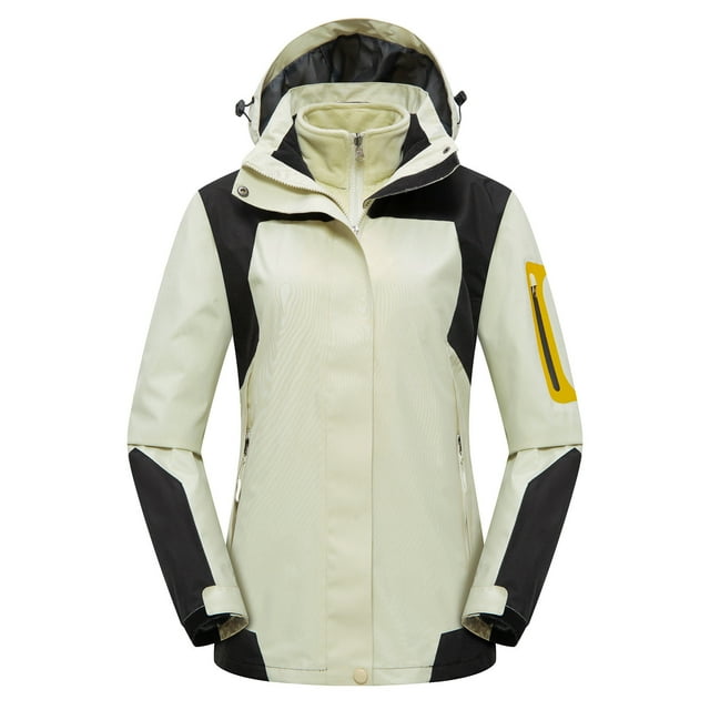 Manteau de Sport à Capuche à Manches Longues et Col Montant pour Femme