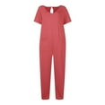 thumbnail image 6 of Women's Jumpsuit Soft Fabric Casual Loose Short Sleeve Spring Summer Autumn Daily Wear, 6 of 7