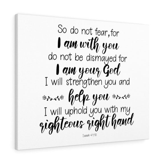 Scripture Walls Isaiah 41:10 Uphold You Bible Verse Canvas Christian Wall Art Ready to Hang Unframed