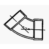 Charlotte Pipe Elbow PVC Dwv 2" 45 Deg.