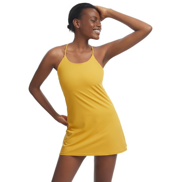 Women's Tennis Dress Workout Dress with Shorts and Built-in Bra