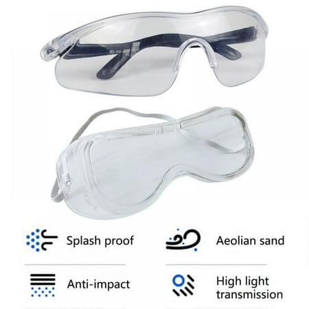 

DA BOOM Safety Glasses with Clear Anti Fog Scratch Resistant Wrap-Around Lenses and Non-Slip Grips UV Protection. Adjustable