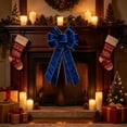 thumbnail image 6 of Vintage Wreath Bow 12x14 Inch Gold Edged Velvet Tree Ornament for Xmas Winter Home Outdoor Indoor Party Large Christmas Wreath Bows, 6 of 6