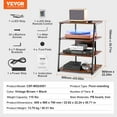thumbnail image 6 of Vevor YPSBFZJLDS4CWHSO6V1 4-Tier AV Media Stand with Power Strips, Corner TV with LED Lights, Height Adjustable Wooden Shelves, Brown, 6 of 10