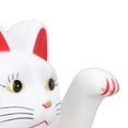 thumbnail image 2 of NFTIGB Lucky Fortune Cat with Waving Arm 7 Inch / 17.8 cm Plastic Battery Operated Wealth Welcoming Figurine for Home Hotel Office Housewarming Gift White, 2 of 9