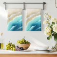 thumbnail image 3 of Teal Ombre Ocean Kitchen Towels Set of 1, Summer Beach Coastal Waves Gradient Absorbent Dish Towels for Kitchen, Microfiber Hand Towel, Quick Drying Tea Towel for Cleaning Decorative Dishcloths, 3 of 7